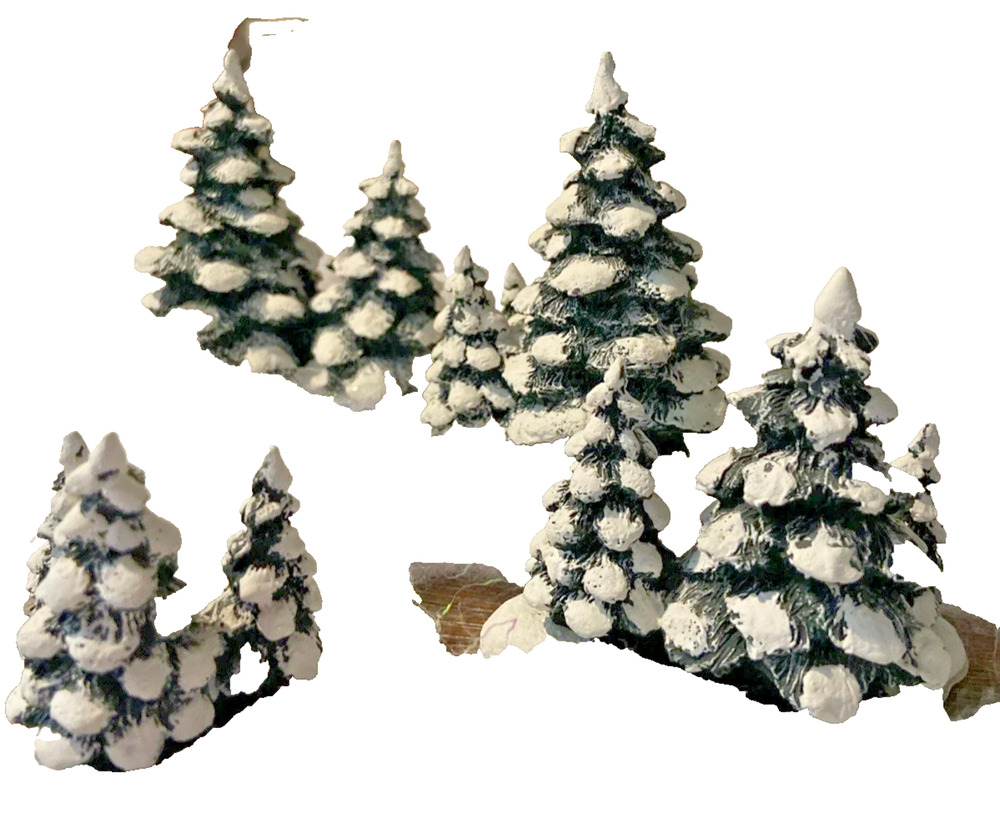 Hawthorne Evergreen Tree Set Christmas Village House Accessory 91600
